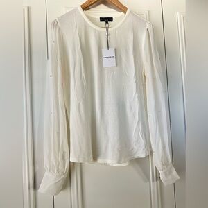 Generation Love Melina Pearl Top NWT Off White Cream Size M, H21273